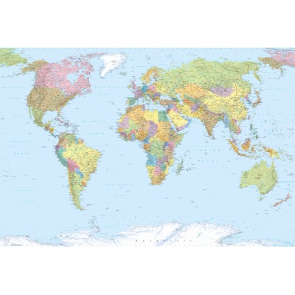 Komar nemszőtt fotótapéta World Map 368 cm x 248 cm FSC