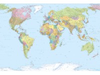 Komar nemszőtt fotótapéta World Map 368 cm x 248 cm FSC