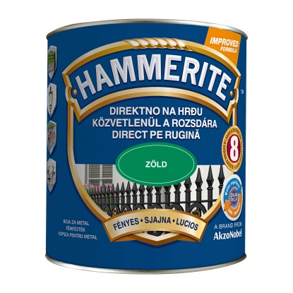 Hammerite fémfesték fényes zöld 2,5 l