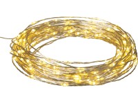 LED fényfüzér 8,05 m 8 funkciós melegfehér elemes