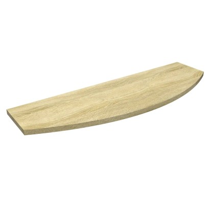 Ovális laminált polc sonoma tölgy 80 cm x 25 cm x 1,8 cm