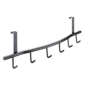 Hettich fogassor ajtóra 6 fogassal fém inox
