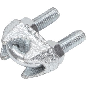 Horganyzott kötélrögzítő, 11 mm átmérő, drót- és kötél összekötéséhez.