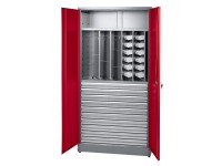 Küpper anyagtároló szekrény 2 ajtós 10 fiókkal 180 x 91 x 45 cm sötétpiros Küpper anyagtároló szekrény 2 ajtós 10 fiókkal 180 x 91 x 45 cm sötétpiros