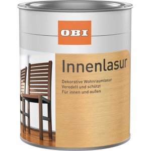 OBI beltéri lazúr, természetes fehér, 750 ml-es doboz.