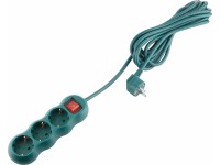 Asztali elosztó 3-as kapcsolóval 3 m zöld