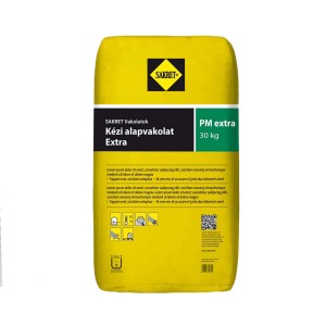 Sárga zsák Sakret Vakolatok Kézi alapvakolat Extra 30kg vakoláshoz.