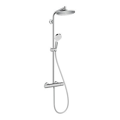 Hansgrohe Crometta S Showerpipe 240 króm/fehér zuhanyrendszer termosztáttal