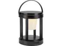 Napelemes LED-lámpás fekete kerek 13 cm x 18 cm