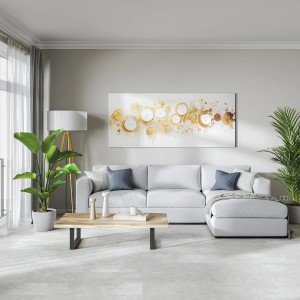 Lerakott szürke Zcement pearl kőagyag padlólap, 60x30 cm, egy modern nappaliban.