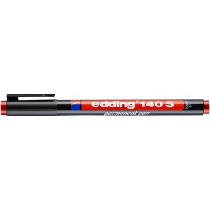 Piros Edding 140 S tartós marker, ideális vékony vonalakhoz. Filctoll tartós jelölésekhez.