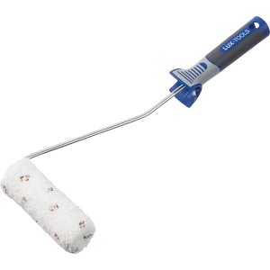 LUX 12 cm-es lazúrozó henger barna pettyes mikroszálas bevonattal, sima felületekhez.