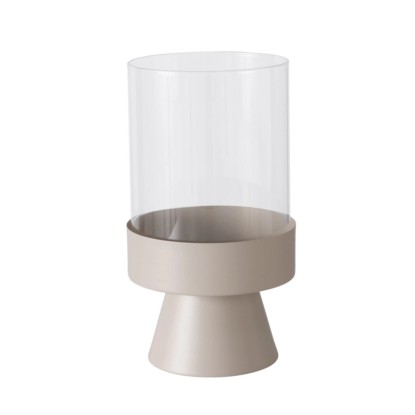Boltze Home mécsestartó Pallas kicsi 16 cm átmérő x 28 cm bézs