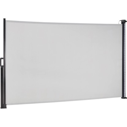 Livingston oldalsó napellenző 3 m x 1,5 m ezüstszürke LED-csíkokkal