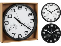 Fali óra termométerrel és higrométerrel 25 cm