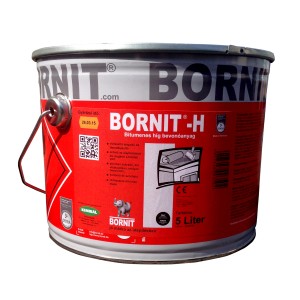 Vödör Bornit-H bitumenes massza, 5 liter. Szigetelési munkákhoz.