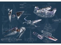 Komar vlies fotótapéta Star Wars Blueprint Dark 400 cm x 280 cm Komar vlies fotótapéta Star Wars Blueprint Dark 400 cm x 280 cm