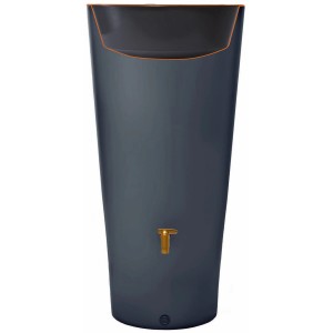 4rain Vaso 2in1 esővíztároló 220 l Graphite Grey színben, sárgaréz csappal.
