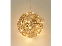 LED-es dekorgömb vas 20 cm x 20 cm arany LED-es dekorgömb vas 20 cm x 20 cm arany