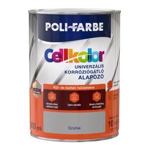 Cellkolor univerzális korróziógátló alapozó festék beltéri és kültéri használatra.