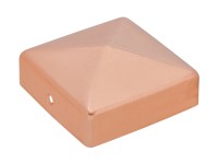 Négyszögletes oszlopsapka caponlakkal bevont réz 71 mm x 71 mm Négyszögletes oszlopsapka caponlakkal bevont réz 71 mm x 71 mm