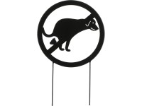 Mica Decorations tábla földbe szúrható dísz fekete rozsda 25 cm x 39,5 cm