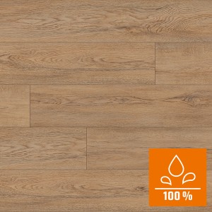 Vízálló Kaindl Poseidon Malibu Oak laminált padló, 7 mm vastag, világos fa hatású.