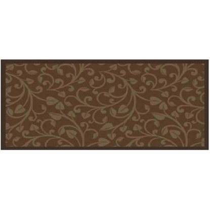 Univerzális futószőnyeg barna indás csúszásmentes 66 cm x 150 cm