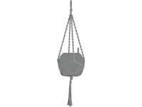 Lechuza Makramee Cotton Boho 90 függő virágtartó szürke 22 cm x 14 cm Lechuza Makramee Cotton Boho 90 függő virágtartó szürke 22 cm x 14 cm