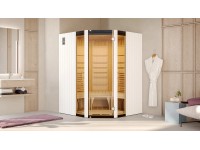 Weka infraszauna Osby sarokkivitelben felületsugárzókkal