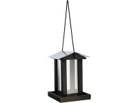 Madáretető plexiüveg cinktetővel fekete