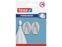 tesa nagy ovális öntapadó tartós akasztó rozsdamentes acél 2 db