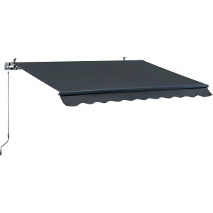 Antracit színű, 300x200 cm-es napellenző szövet, csuklókaros napellenzőkhöz.