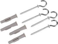 LUX univerzális galléros dübel hajlított csavaros kampóval 6 mm x 41 mm 4 db LUX univerzális galléros dübel hajlított csavaros kampóval 6 mm x 41 mm 4 db