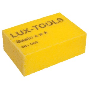 Sárga LUX Classic csempe szivacs csempe tisztításhoz és autóápoláshoz.