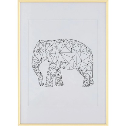 OBI műanyag keret, 50 cm x 70 cm, arany
