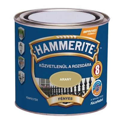 Hammerite fémfesték közvetlenül a rozsdára  fényes arany 0,25 l