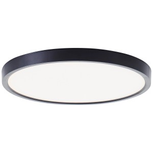 Fekete, kerek LED mennyezeti lámpa Lotti RGB + CCT funkcióval, Ø 30cm.