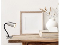 Globo Robby csíptetős spotlámpa 1 izzós nikkel matt 290 mm x 100 mm x 415 mm