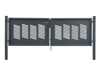 Duplaszárnyú Stockholm dekor-kapu bebetonozható 300 cm x 100 cm antracit