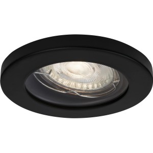 Brilo LED süllyesztett lámpa Kowali, 3-as szett, matt fekete, IP65, fürdőszobába és nappaliba