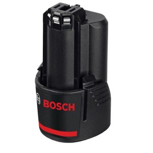 Fekete Bosch Professional GBA 12V 2Ah akkumulátor elektromos szerszámokhoz. Kompakt és robusztus.