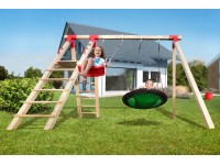 Weka dupla hinta mászólétrával és Tabaluga fészekhintával Weka dupla hinta mászólétrával és Tabaluga fészekhintával