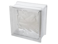 Üvegtégla hullámos 190 mm x 190 mm x 80 mm