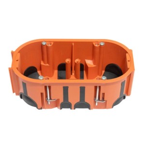 Gipszkarton szerelvénydoboz narancs membránnal sorolható 68 mm x 145 mm
