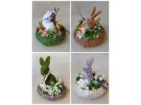 Asztali koszorú nyuszival kicsi