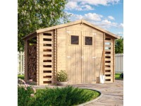 Timbela kerti faház M391 2 tűzifapolccal padló nélkül