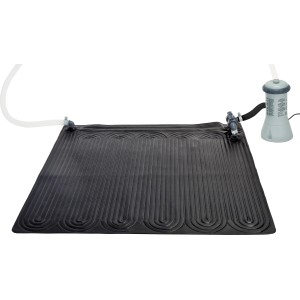 Intex szolár szőnyeg 120x120 cm szűrőszivattyúval, szolár abszorber medencefűtéshez.