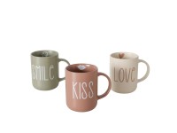 Boltze Home jumbó bögre Lovina 3-féle változatban 8,5 cm átmérő többszínű