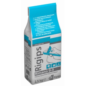 Rigips Rimano 0-3 felületi glett 2,5 kg-os zsákban. Ideális gletteléshez.